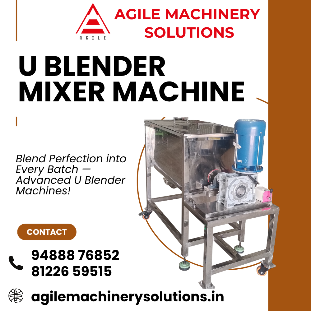 U Blender Mixer Machine Manufacturer – Agile Machinery Solutions – Copy