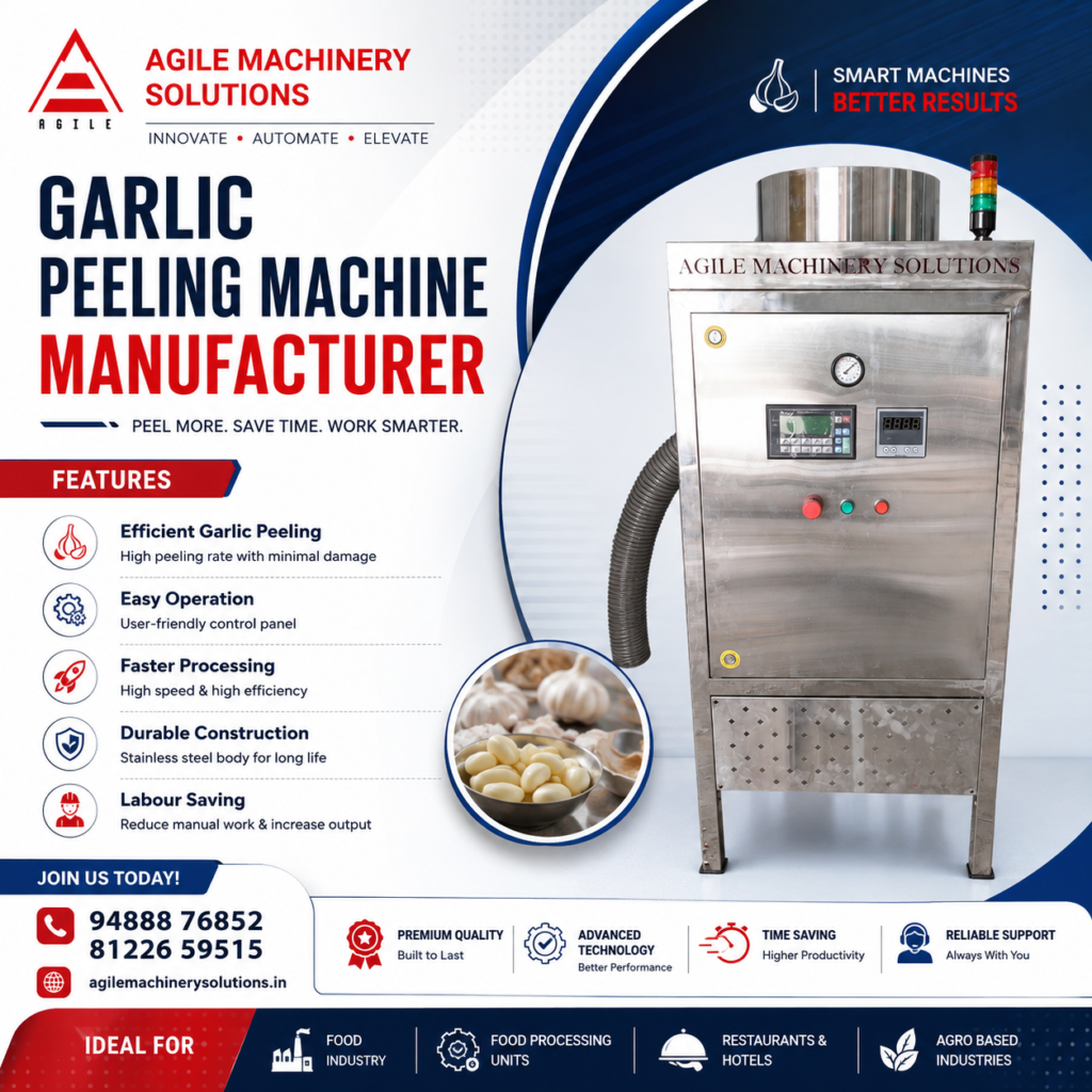 Automatic Garlic Peeling Machine Manufacturers in Hyderabad