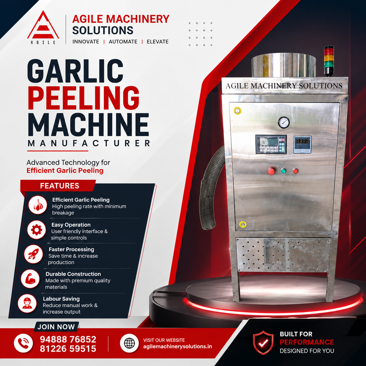 Garlic Peeling Machine Manufacturers in Karnataka